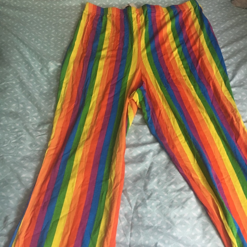 BOOHOO PLUS Rainbow flare pants